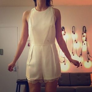 Topshop white jumper with lace details